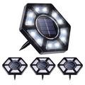4-Pack Solar-Bodenleuchten / Wasserdichte Gartenlampen - 12-LED Weiß