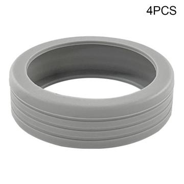 4-teiliges Silikon-Radabdeckungsset für Reisegepäck - Grau