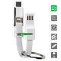 4smarts Keyring 3-in-1 USB Mini Kabel - Typ-C, Lightning, MicroUSB