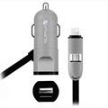 4smarts MultiCord 2 in 1 Lightning / MicroUSB Autoladegerät