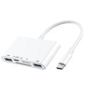 5-in-1 USB-C Hub / Kartenleser für iPhone, MacBook, USB-C Geräte - Weiß