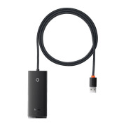 Hub 4in1 Baseus Lite Series USB auf 4x USB 3.0 WKQX030101, 1m - Schwarz