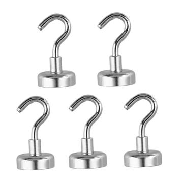 5Pcs Magnetic Hook Holder Heavy Duty Hanger Hanging Pothook