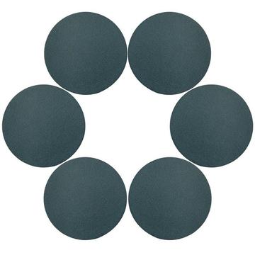 6 Stk. Untersetzer aus PU-Leder Ø 10 cm - Dunkelgrün