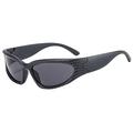 90er Speedbrille / Sonnenbrille für Männer & Frauen - UV400 - Schwarz