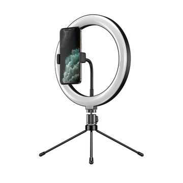 APEXEL APL-FL10JJ13Y 26cm LED Ringlicht Fotografie Selfie Fill Light mit Stativ Telefonhalterung