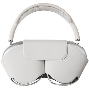 AirPods Max Hülle mit Schlafmodus - PU-Leder Kopfhörer Hülle - Weiß