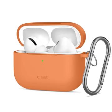 Airpods Pro 3 Tech-Protect-Silikonhülle mit Haken - Kosmisches Orange