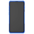 Anti-Slip Samsung Galaxy S10 Hybrid Hülle mit Stand - Blau / Schwarz