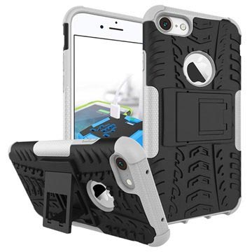 iPhone 7/8/SE (2020)/SE (2022) Anti-Slip Hybrid Case - Schwarz / Weiß