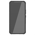 Anti-Slip Samsung Galaxy S22 5G Hybrid Hülle mit Stand - Schwarz