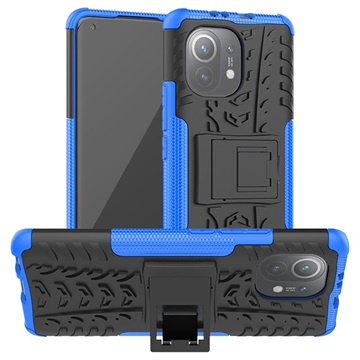 Anti Rutsch Xiaomi Mi 11 Pro Hybrid Hülle mit Stand - Blau / Schwarz