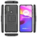 Anti-Rutsch Motorola Moto E20/E30/E40 Hybrid Hülle mit Stand - Schwarz