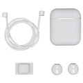 4-in-1 Apple AirPods / AirPods 2 Silikon Zubehör-Set - Weiß