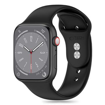 Apple Watch Serie 11/10/9/8/7/6/SE 3/SE Tech-Protect Silikonarmband - 40mm/41mm/42mm - Schwarz