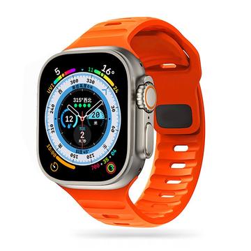 Apple Watch Series Ultra 3/2/Ultra/11/10/9/8/SE 3/(2022)/7/SE/6/5/4/3/2/1 Tech-Protect IconBand Line Silikonarmband - 49mm/46mm/45mm/44mm/42mm - Orange