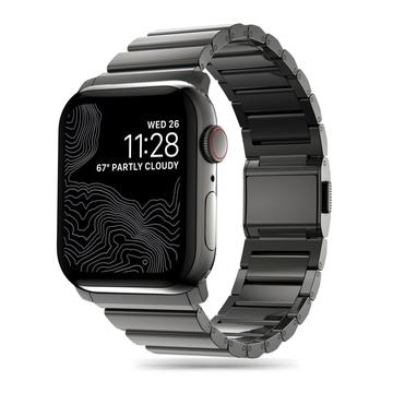 Apple Watch Series Ultra 3/2/Ultra/11/10/9/8/SE 3/(2022)/7/SE/6/5/4/3/2/1 Tech-Protect SteelBand Edelstahlarmband - 49mm/46mm/45mm/44mm/42mm - Schwarz