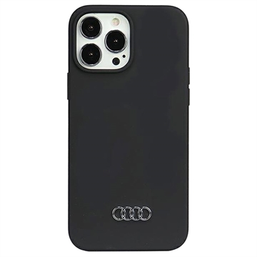 iPhone 13 Pro Max Audi Metal Logo Silikonhülle - Schwarz