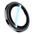 BENKS 3Pcs / Set Kamera-Objektiv-Schutz für iPhone 15 Pro / 15 Pro Max Corming Grila Glas Objektiv Film mit Aluminium-Legierung Rahmen - Schwarz