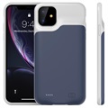 iPhone 11 Backup Akku-Hülle - 6000mAh - Dunkel Blau / Grau