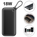 Baseus 20000mAh USB-C PD Powerbank - 18W - Schwarz