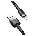 Baseus Cafule USB 2.0 / Lightning Kabel - 2m - Schwarz / Grau