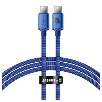 Baseus Crystal Shine USB-C / USB-C Kabel CAJY000703 - 2m - Blau