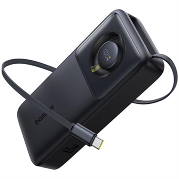 Baseus Free2Pull 20000mAh Powerbank mit einziehbarem USB-C Kabel - 65W