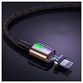 Baseus Magnetisches 3-in-1 Kabel - Lightning, USB-C, MicroUSB - 2m (Offene Verpackung - Ausgezeichnet) - Schwarz