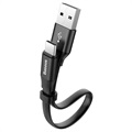 Baseus Nimble Lade & Sync USB-C Kabel CATMBJ-01 - 23cm - Schwarz
