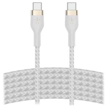 Belkin BoostCharge Pro Flex USB-C / USB-C Kabel 60W - 3m - Weiß