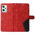 Bi-Color Serie OnePlus Nord CE 2 Lite 5G Schutzhülle mit Geldbörse - Rot