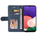 Bi-Color Series Samsung Galaxy A22 5G, Galaxy F42 5G Wallet Hülle - Blau