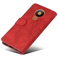 Bi-Color Series Nokia 5.3 Wallet Hülle - Rot