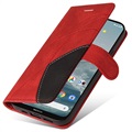 Bi-Color Serie Nokia G10/G20 Schutzhülle mit Geldbörse - Rot