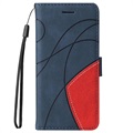 Bi-Color Series Samsung Galaxy A51 Wallet Hülle - Blau