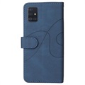 Bi-Color Series Samsung Galaxy A51 Wallet Hülle - Blau