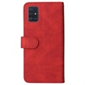 Bi-Color Series Samsung Galaxy A51 Wallet Hülle - Rot