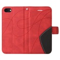 Bi-Color Series iPhone 7/8/SE (2020)/SE (2022) Wallet Hülle - Rot