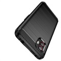 Samsung Galaxy Xcover6 Pro Angeraute TPU Case - Karbonfaser - Schwarz