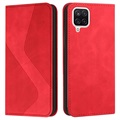 Business Style Samsung Galaxy A22 4G Schutzhülle - Rot