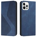 Business Style iPhone 13 Pro Wallet Hülle - Blau