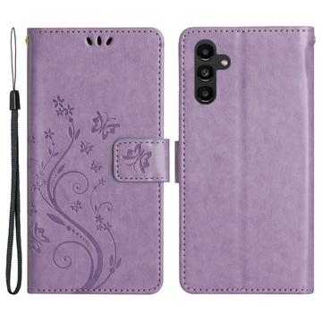 Samsung Galaxy A54 5G Butterfly Serie Wallet Schutzhülle - Violett