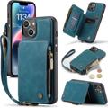 Caseme C20 Reißverschlusstasche iPhone 14 Hybrid Case - Blau