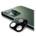 iPhone 11 Pro/11 Pro Max Kameraobjektiv Metall & Panzerglas Schutz - Schwarz