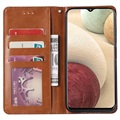 Card Set Serie Samsung Galaxy A22 4G Wallet Hülle - Braun