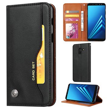Card Set Series Samsung Galaxy A8 (2018) Wallet Schutzhülle - Schwarz
