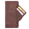 Cardholder Serie HTC Desire 22 Pro Schutzhülle mit Geldbörse - Braun