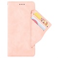 Cardholder Serie Motorola Moto E20 Wallet Hülle - Rosa