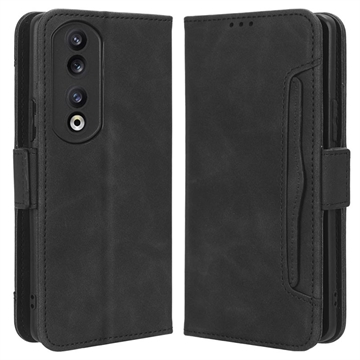 Honor 90 Wallet Hülle mit Kartenhalter - Schwarz